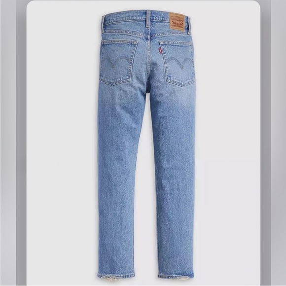 Levi’s 34 x 28 Jeans Wedgie Straight Ankle button fly Christina Light Wash NWT - Picture 11 of 14